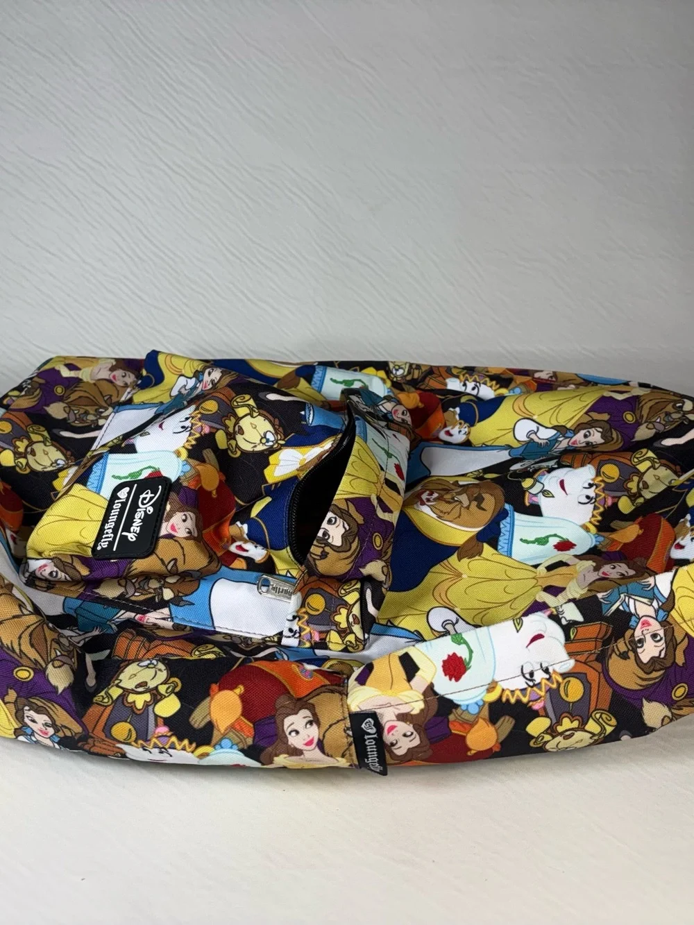 Loungefly Disney Beauty and the Beast Full Print Full-Size Backpack! Preowned